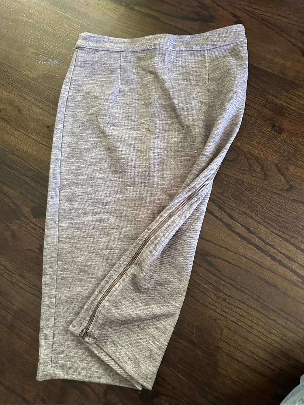 Halogen Light Heather Gray Pencil Skirt with Side Zip